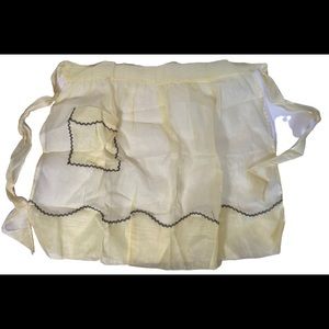 Vintage Handmade 1950s Half Apron Yellow See Through.